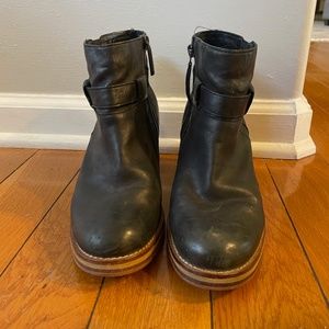 J Shoes black heeled short boots size 8